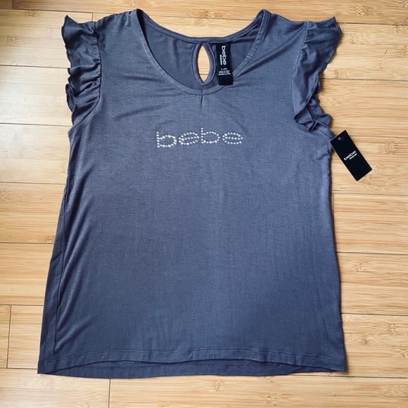 bebe Other - Bebe Sleepwear Ruffled Logo Top